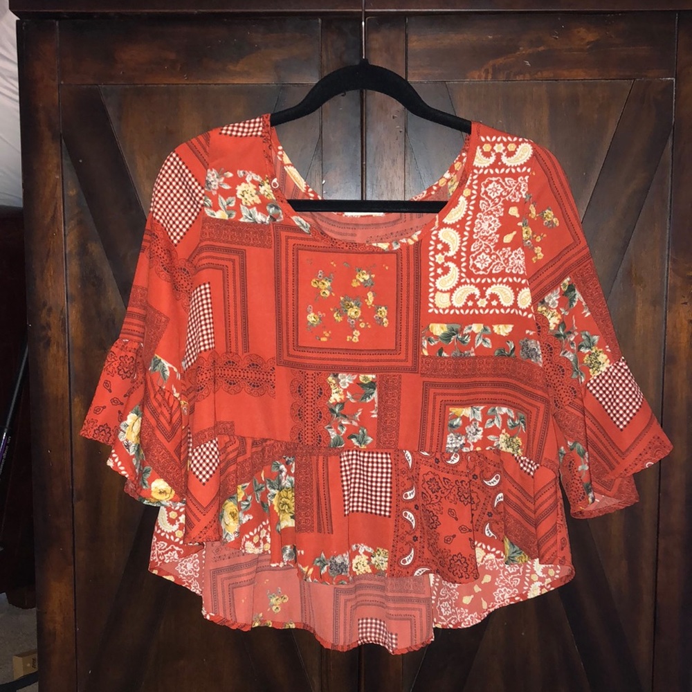 Boho Flowy Peplum Top